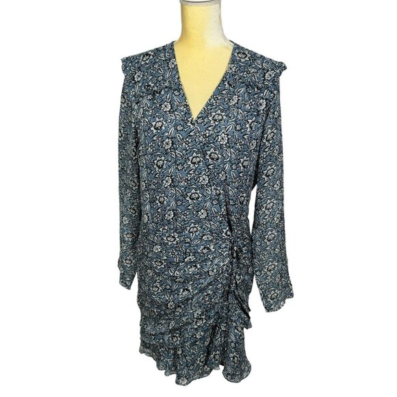VERONICA BEARD Women’s Rosalia Vine Floral Mini Dress SILK BLUE FLORAL SIZE‎ 10 - Picture 1 of 9